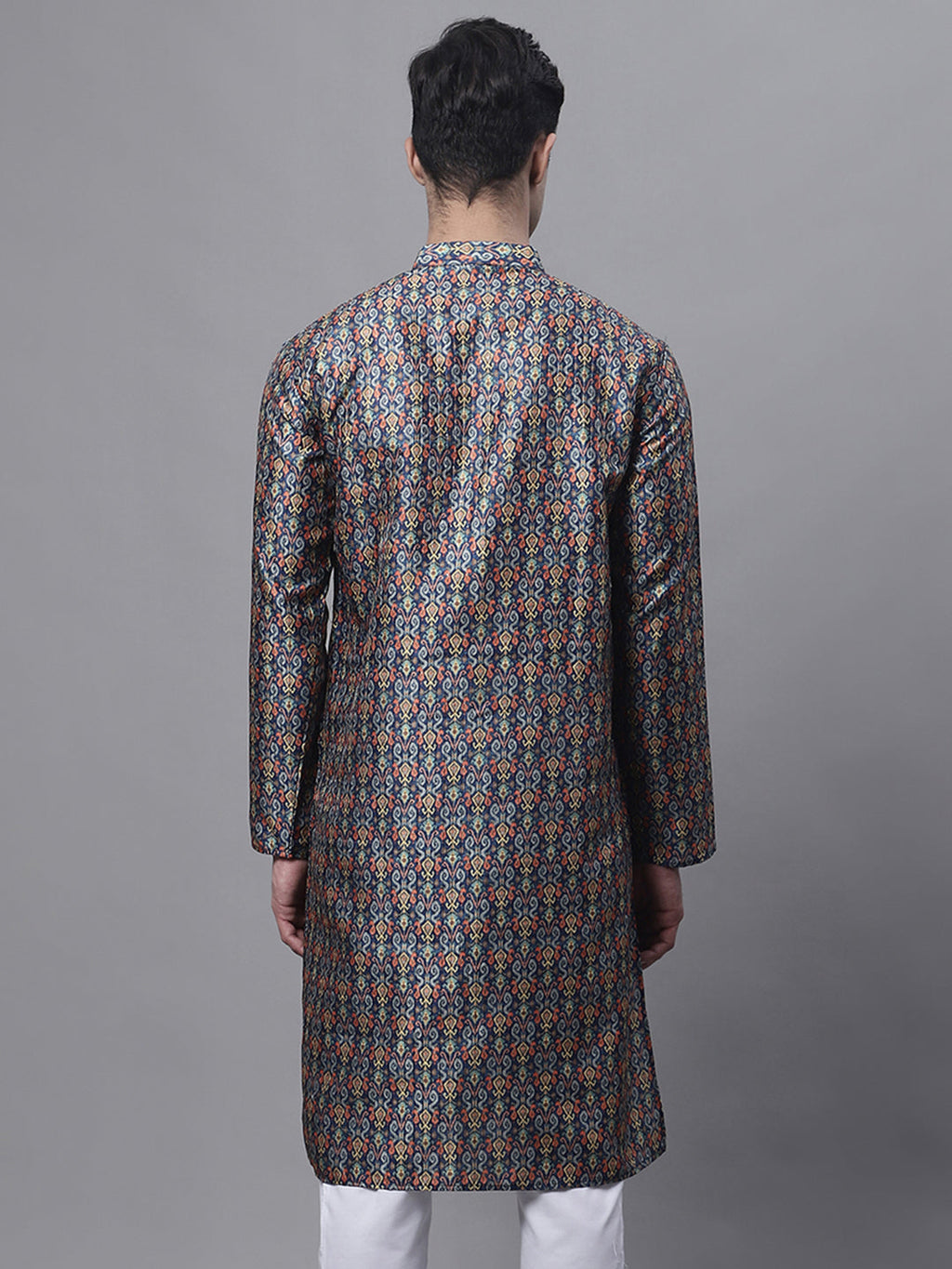 Jompers Men's Navy Digital Printed Kurta | Grocsy