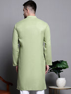 Jompers Men's Pure Cotton Kurta - Pista | Grocsy