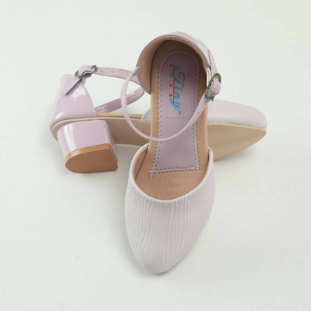 Tiny Bugs Girls Party Wear Ballerinas Heels - Purple | Grocsy