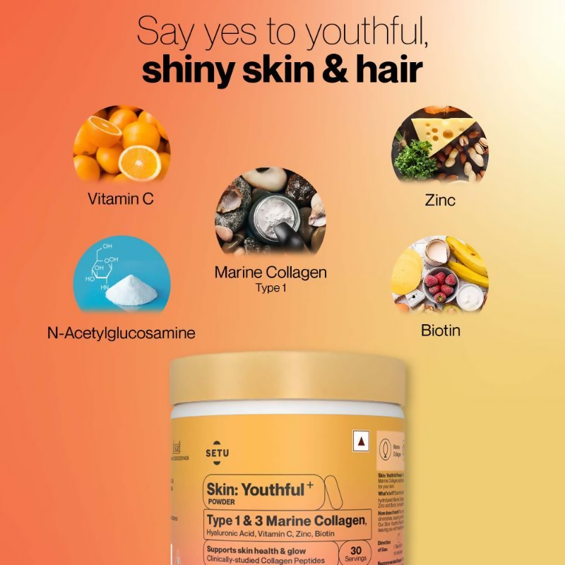Setu Skin Youthful Collagen Powder | Grocsy