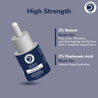 Dermistry 2% Retinol Hyaluronic Night Moisturizer Cream Serum For Anti Aging Fine Lines & Wrinkles | Grocsy