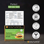 Soulflower Papaya And Cucumber Handmade Soap | Grocsy