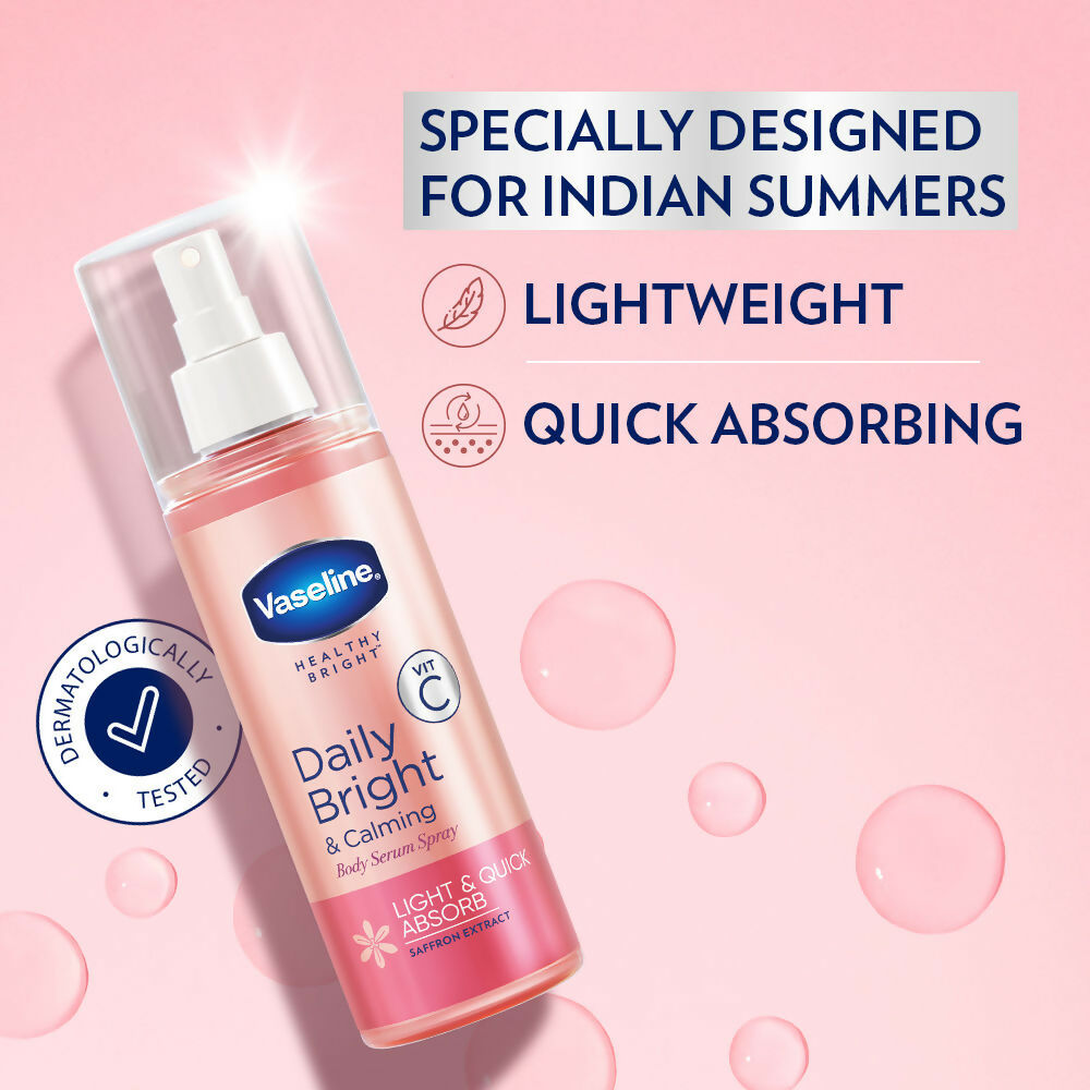 Vaseline Daily Bright & Calming Body Serum Spray | Grocsy