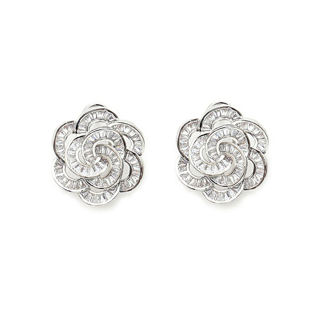 Flower Diamond Earrings- Ruby Raang | Grocsy