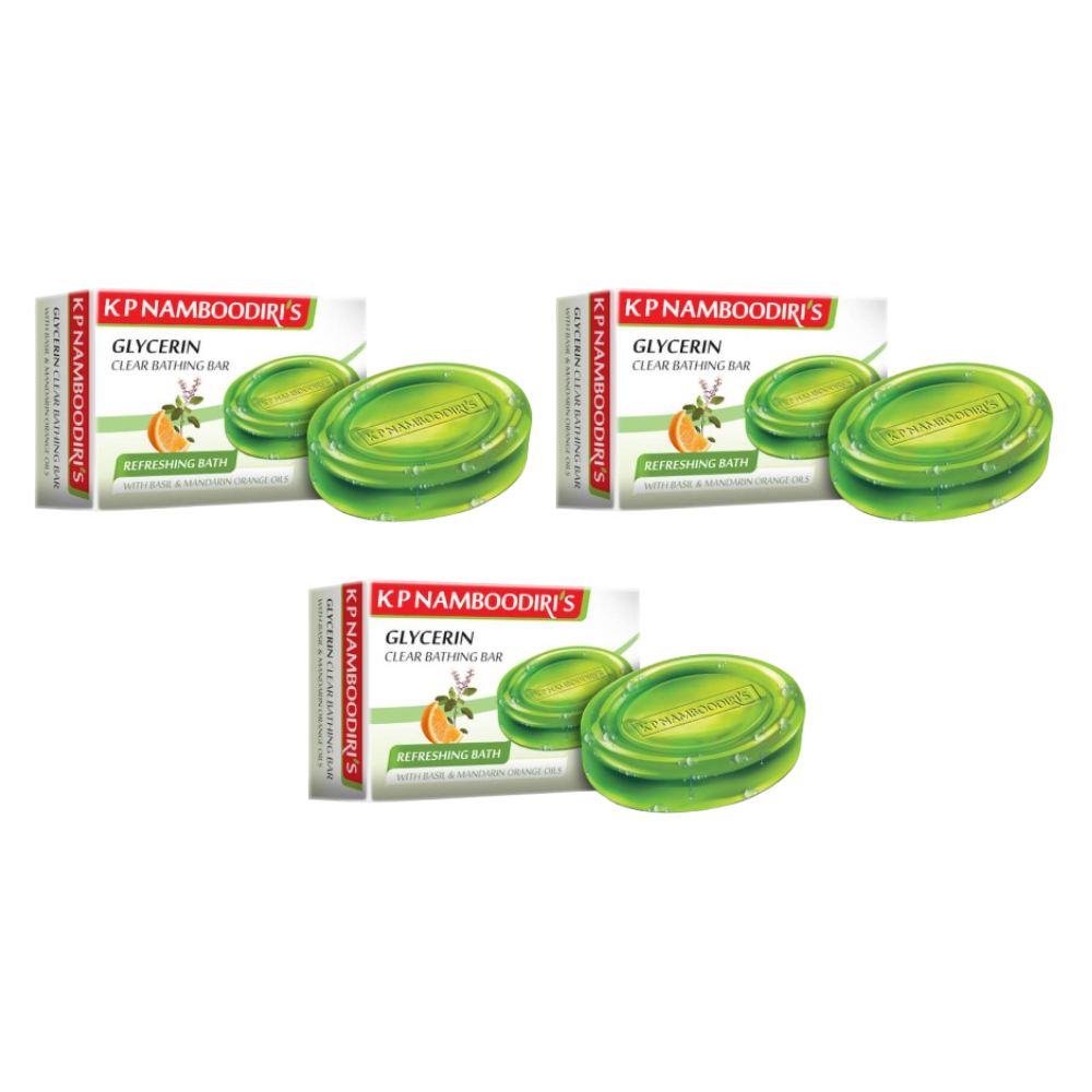 Kp Namboodiri's Glycerin Clear Refreshing Bathing Bar | Grocsy