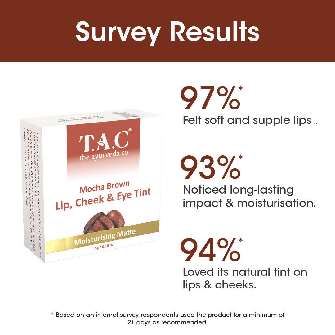 TAC - The Ayurveda Co. Brown Mocha Lip, Cheek & Eye Tint | Grocsy