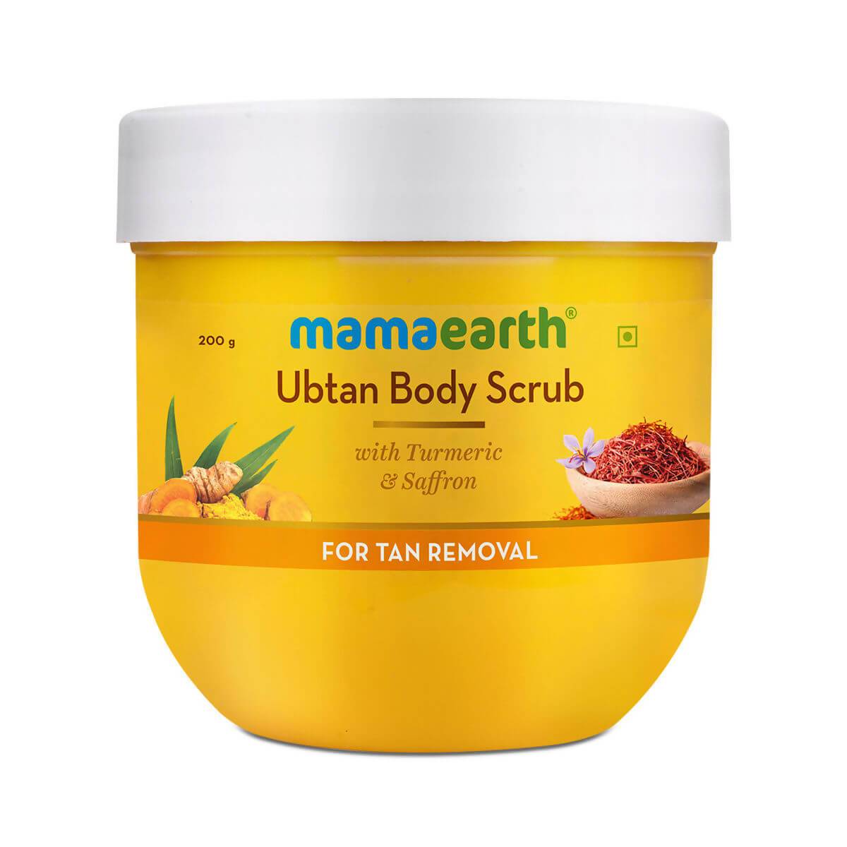 Mamaearth Ubtan Body Scrub with Turmeric & Saffron for Tan Removal | Grocsy