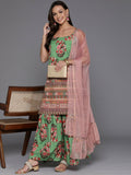 Ahalyaa Women's Traditional wear Kurta Set - Green | Grocsy