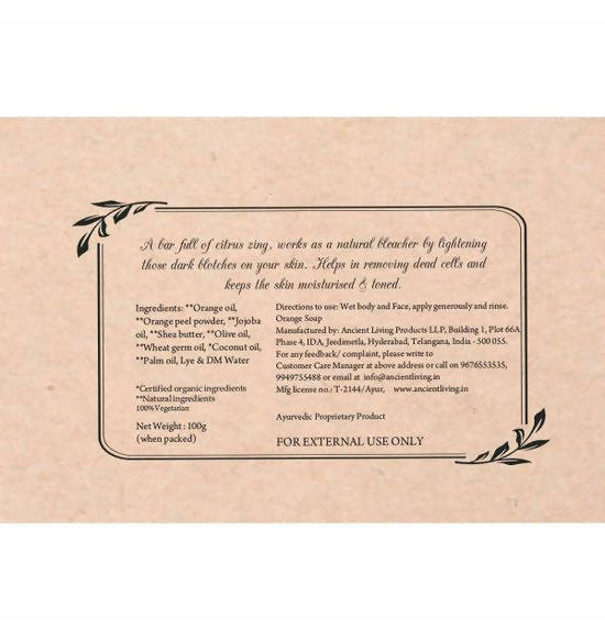 Ancient Living Orange Luxury Handmade Soap | Grocsy