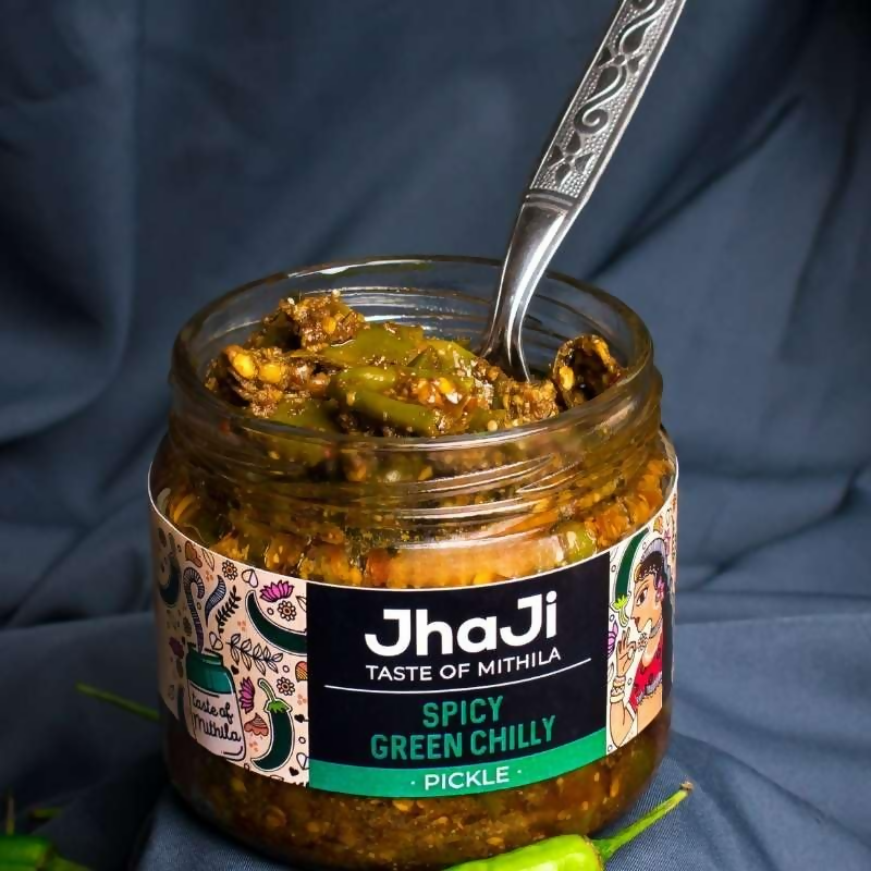 Jhaji Store's Spicy Green Chilli Pickle | Grocsy