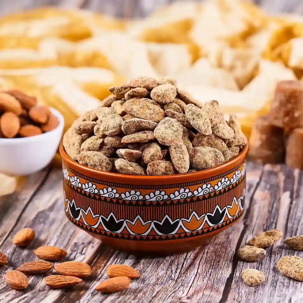 Frissly Organics Coated Almonds Jaggery | Grocsy