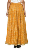 Mominos Fashion Moeza Cotton Mustard Color Printed Lehenga (Lancha) | Grocsy