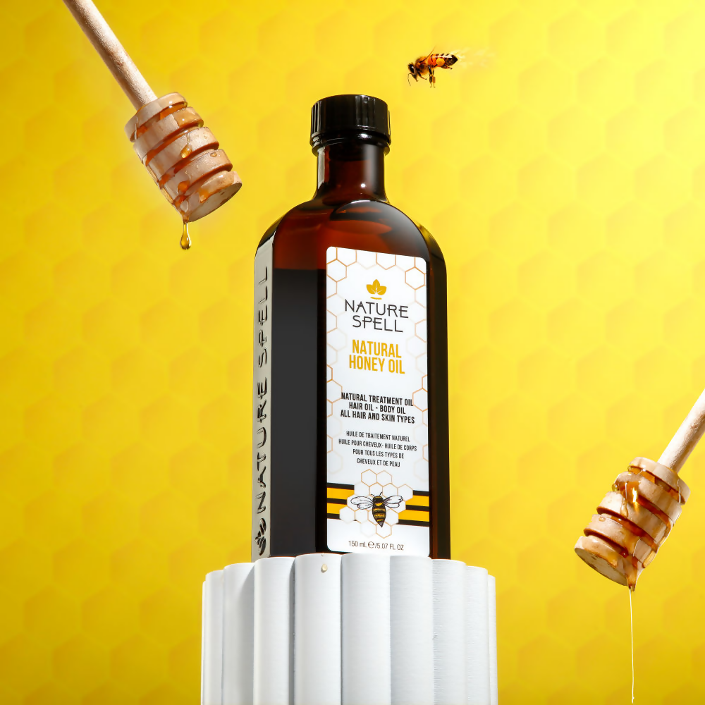 Nature Spell Natural Honey Oil For Hair & Body | Grocsy