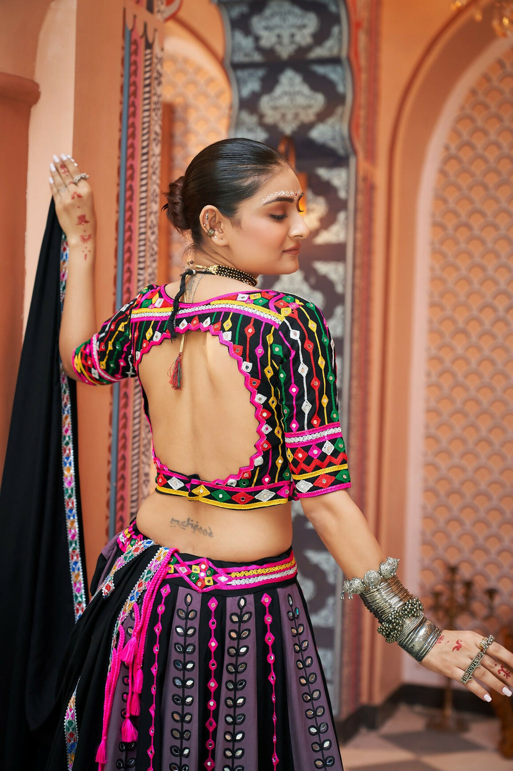 AI Fashion Multi Color Viscose Rayon Designer Navratri Lehenga Choli Collection | Grocsy