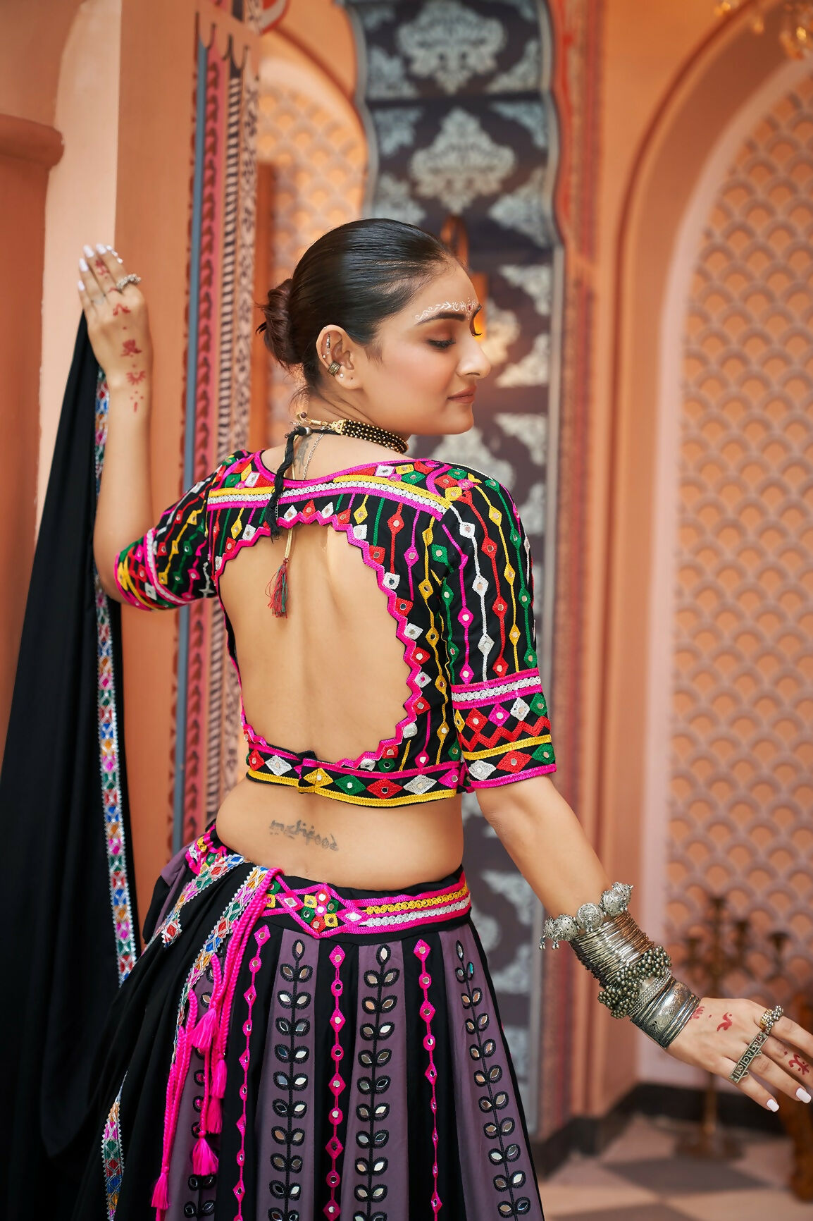 AI Fashion Multi Color Viscose Rayon Designer Navratri Lehenga Choli Collection | Grocsy