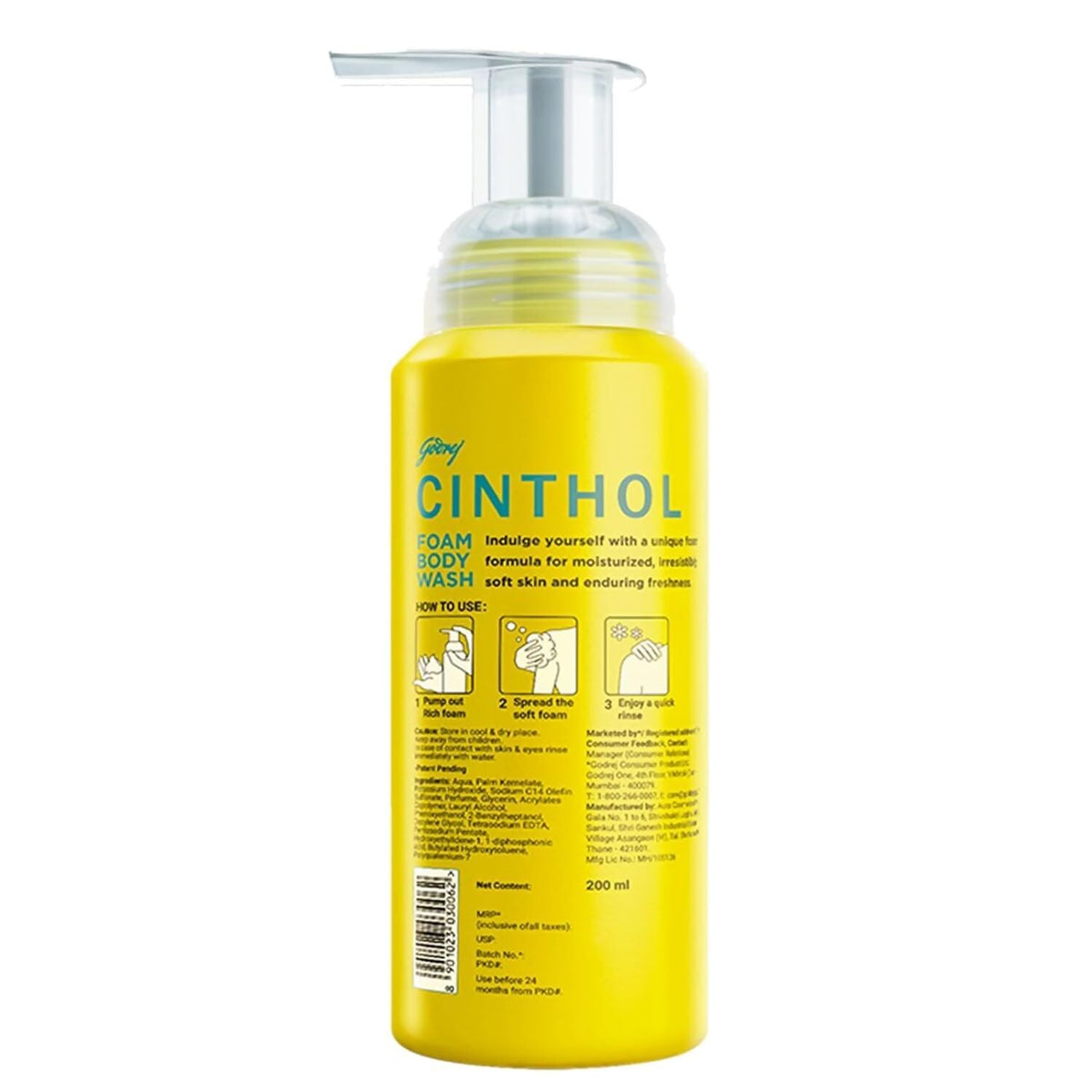 Cinthol Lime Foam Body Wash | Grocsy