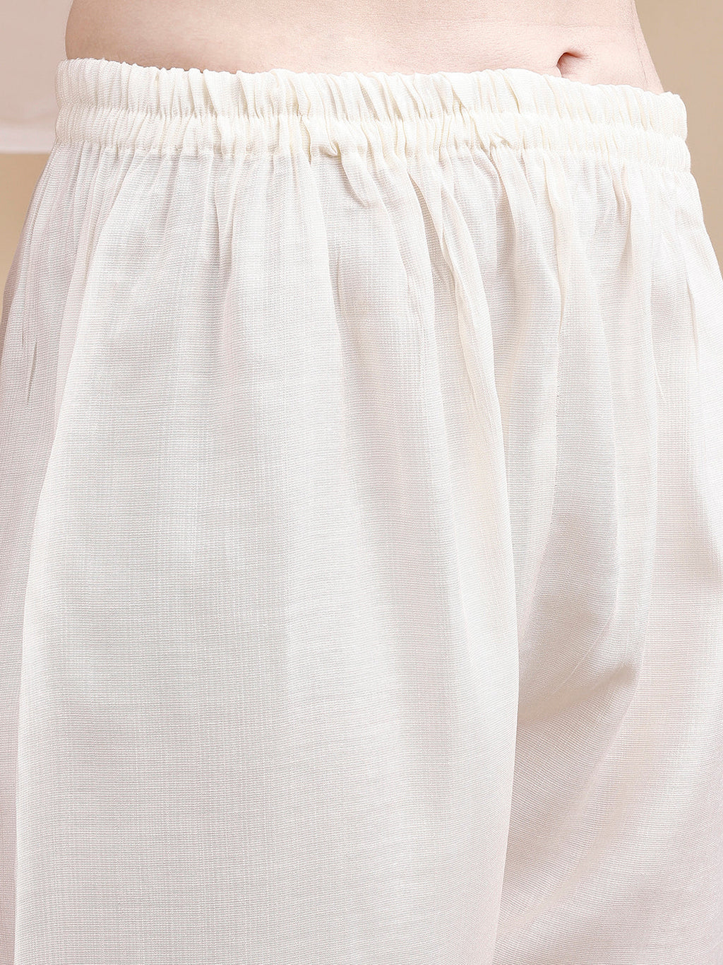 Two-Piece Embroidered Ethnic Co-Ord Set, White - Hiral Fashion | Grocsy