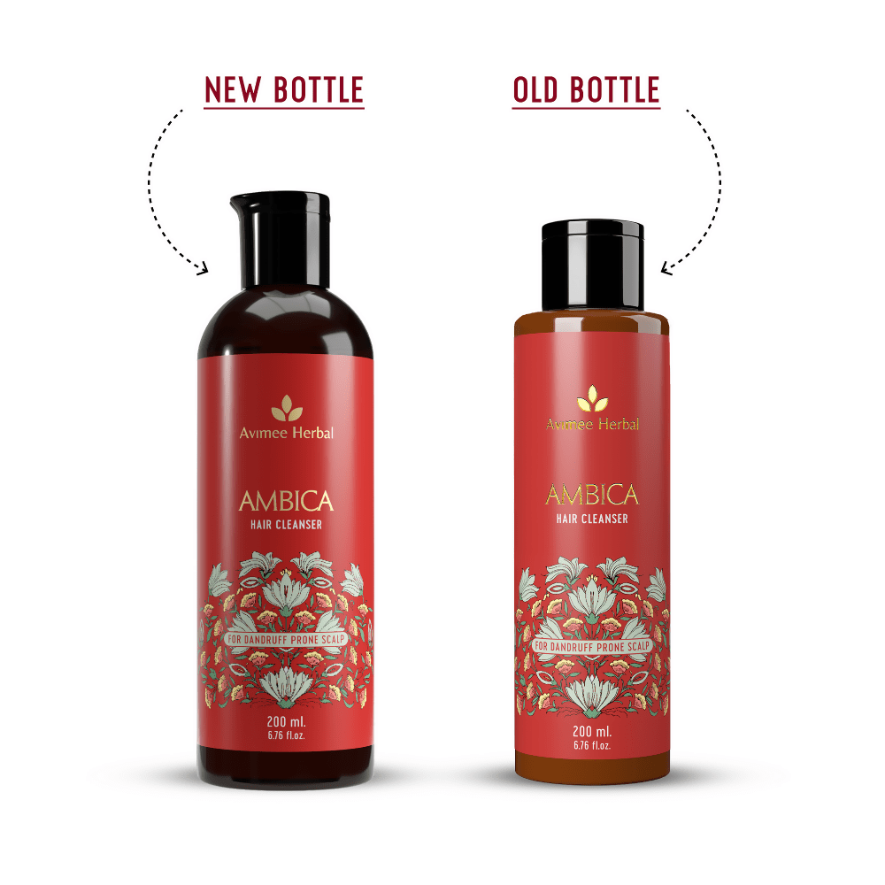 Avimee Herbal Ambica Hair Cleanser Fights Dandruff & Moisturizes Scalp Naturally, With Aloe Vera, Apple Cider Vinegar, Tea Tree, Neem Oil | Grocsy