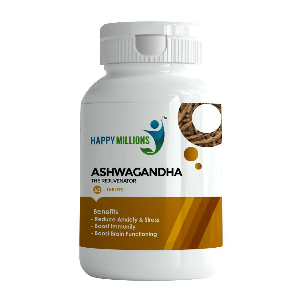 HappyMillions Ayurvedic Ashwagandha Tablets | Grocsy
