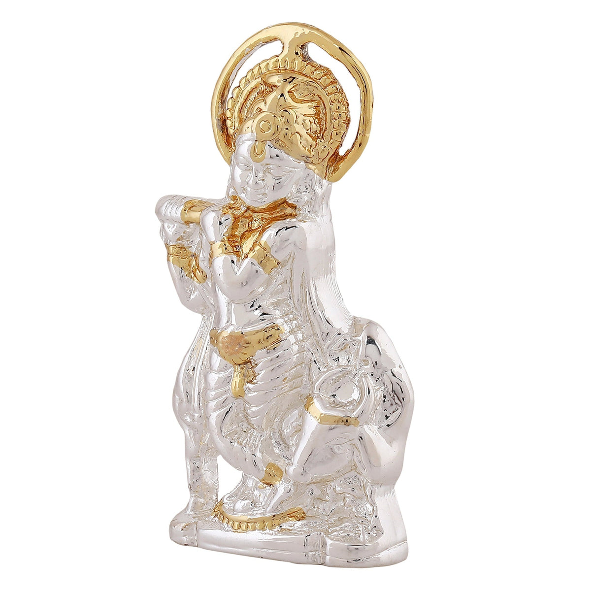 Estele Gold-Polished Divine Bal Lord Krishna Idol for Home/Car Decor