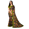 Vamika Multi Color Designer Chiffon Brasso Saree With Mirror Work Lace | Grocsy