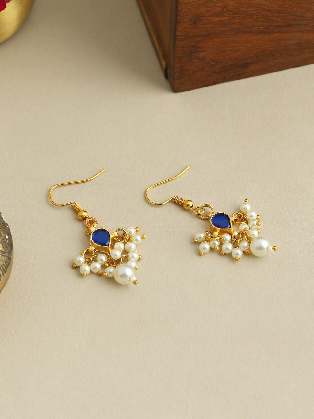 Ruby Raang Neel Noor Earrings Set | Grocsy