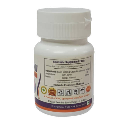 Deep Ayurveda Brahmi 500mg Veg Capsule | Grocsy