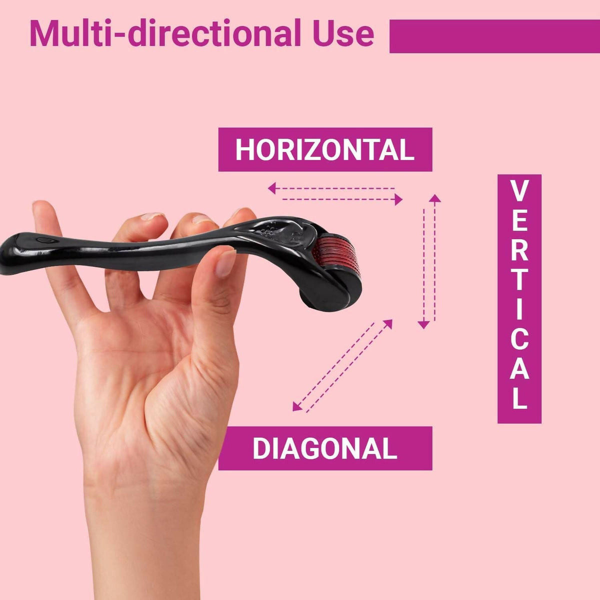 Sotrue Derma Roller For Hair Growth 0.5 mm with 540 Stainless Steel Needles - Repairs Damaged Hair, Activates Hair Follicles | Grocsy