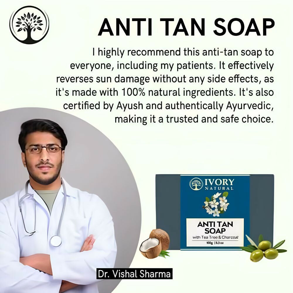 Ivory Natural Tan Soap - Tanning, Protect From Uv Rays For Both Men & Women | Grocsy