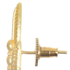 Joban Fashion Women Matte Gold Brass Earrings | Grocsy