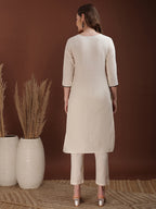 Floral Embroidered Co Ords, White - Hiral Fashion | Grocsy
