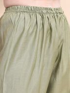 Floral Embroidered Co-Ords, Green - Hiral Fashion | Grocsy