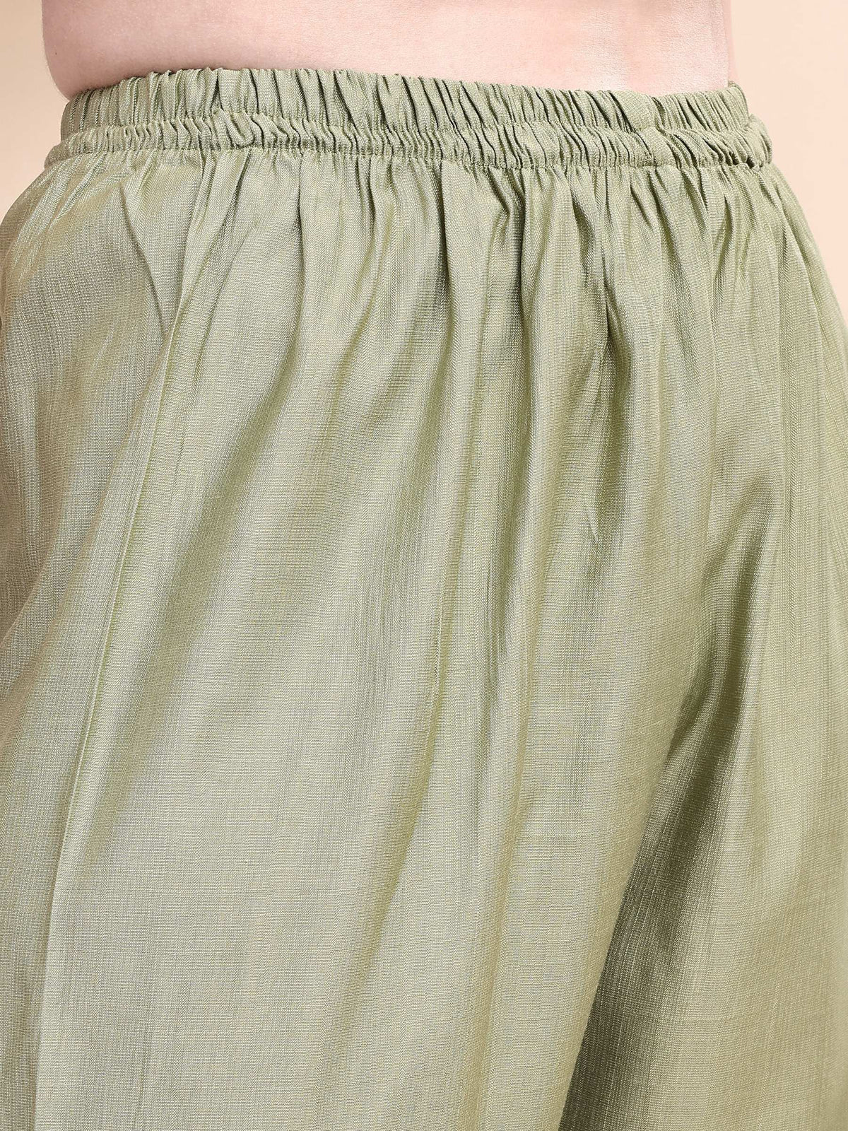 Floral Embroidered Co-Ords, Green - Hiral Fashion | Grocsy