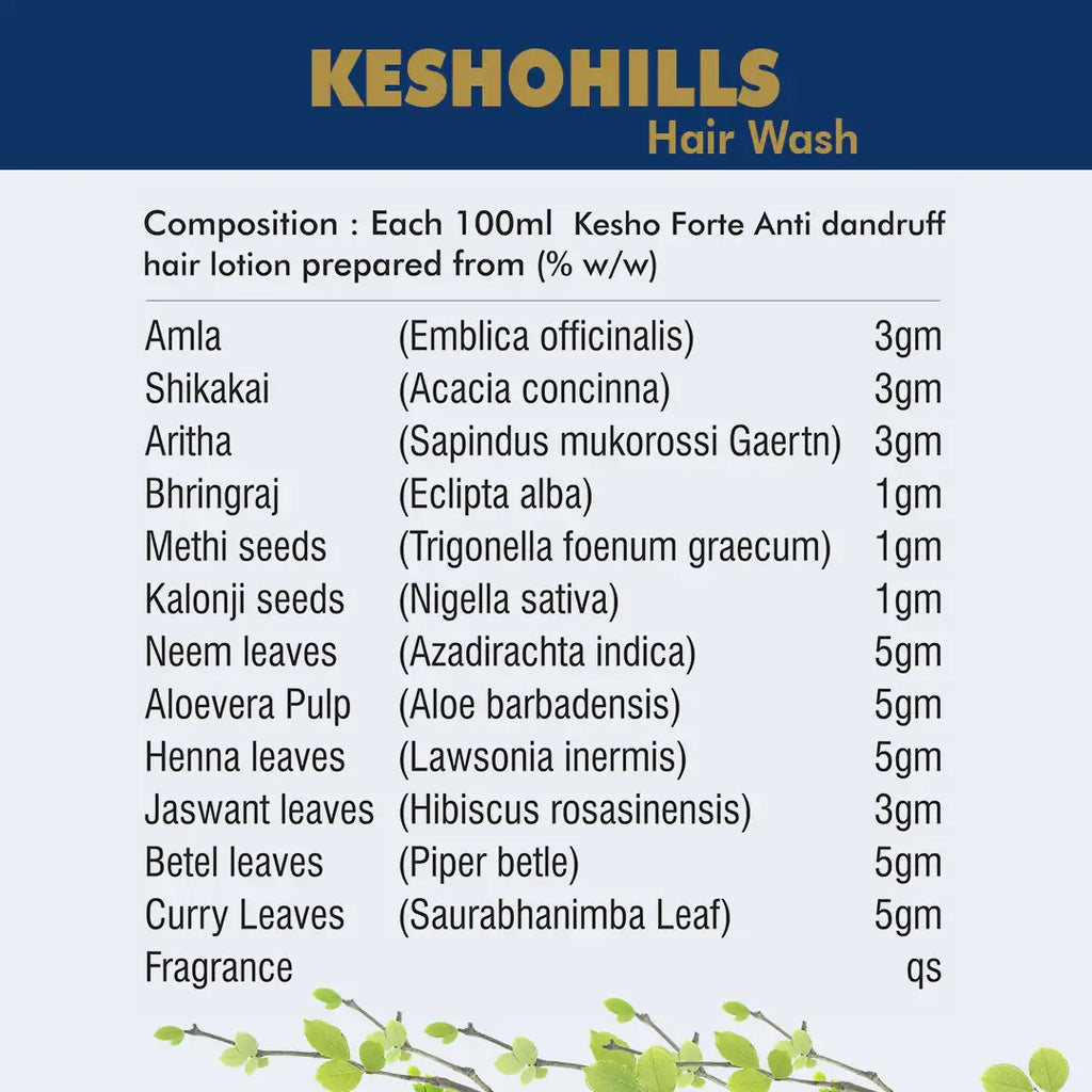 Herbal Hills Ayurveda Keshohills Ultra Hair Wash Shampoo | Grocsy