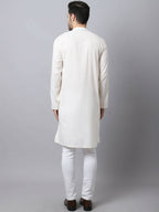 Even Apparels White Cotton Pure Cotton Men's Kurta With Side Placket | Grocsy
