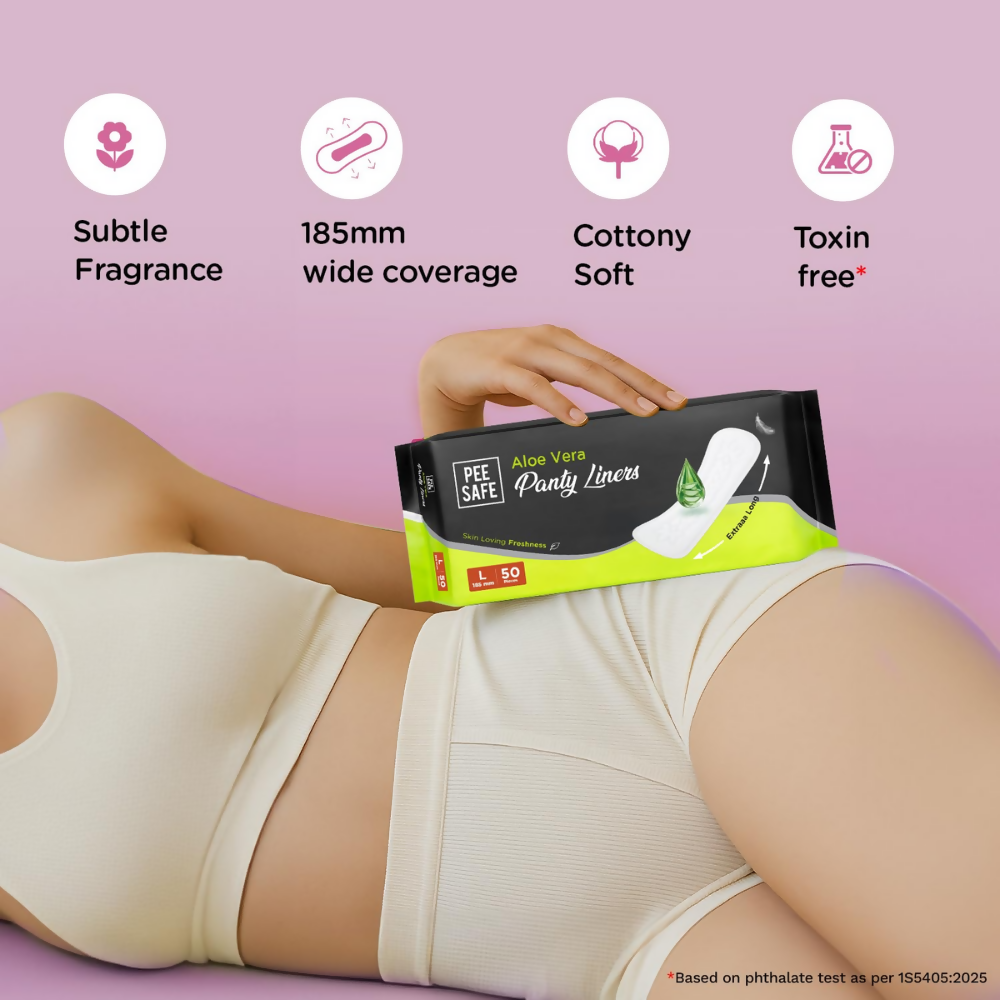 Pee Safe Aloe Vera Panty Liners - L | Grocsy