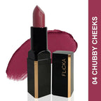 FLiCKA Lip Poetry Matte Lipstick Shade 04 Chubby Cheeks - Pink Mauve | Grocsy