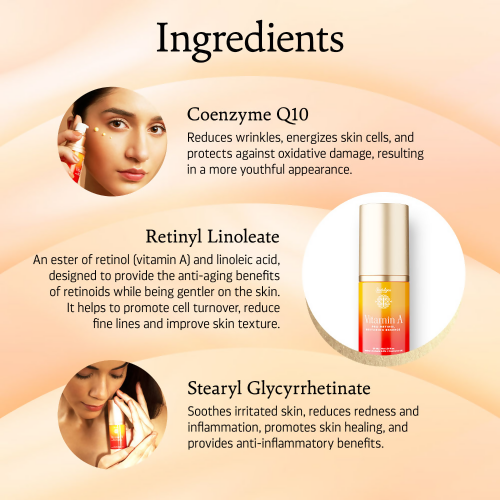 Indulgeo Essentials Vitamin A Pro-Retinol Restoring Essence Serum | Grocsy