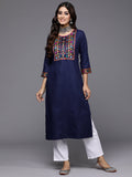 Indo Era Ethnic Motifs Printed Sequinned Detail Straight Kurta & Palazzos With Dupatta | Grocsy