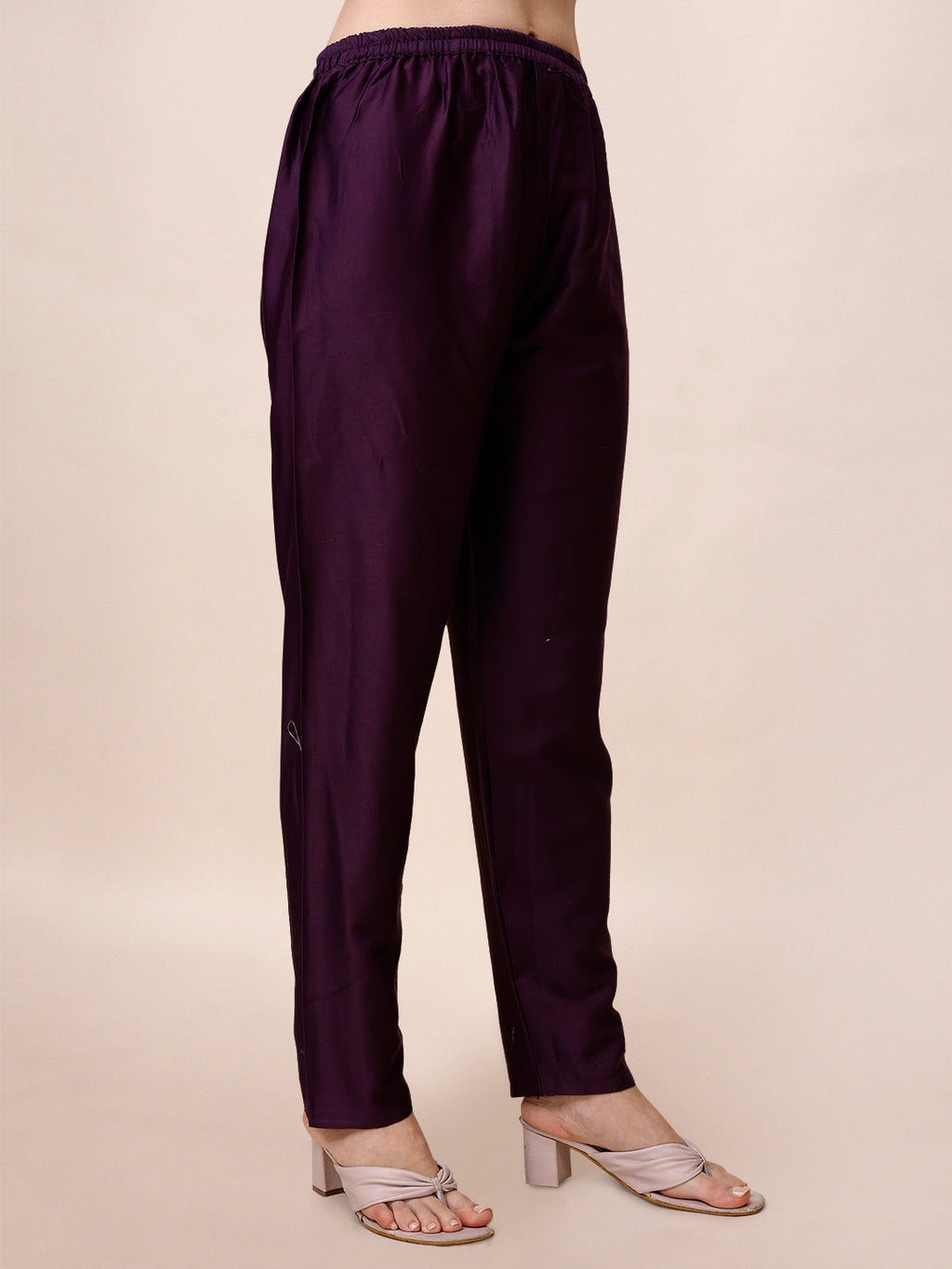 Hand Embroidered Chanderi Kurta With Pant & Dupatta, Multicolor - Hiral Fashion | Grocsy