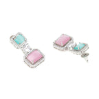 Jade and Blush Pink Earrings- Ruby Raang | Grocsy