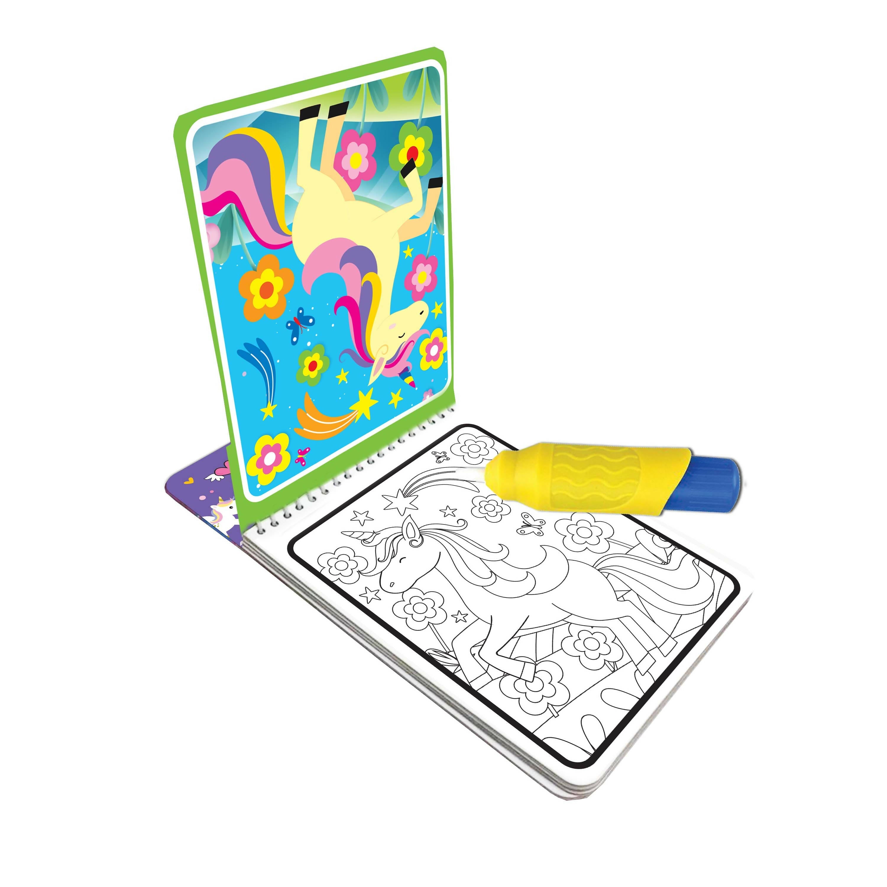 Dreamland Water Magic Unicorn- With Water Pen - Use Over and Over Again : Children Drawing, Painting & Colouring Spiral Binding | Grocsy
