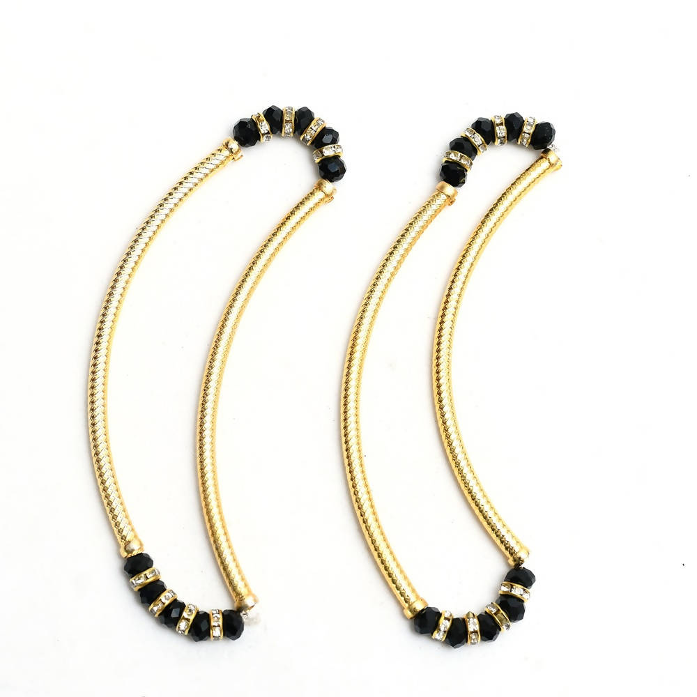 Mominos Fashion Kamal Johar Gold-Polished Beads Anklets | Grocsy