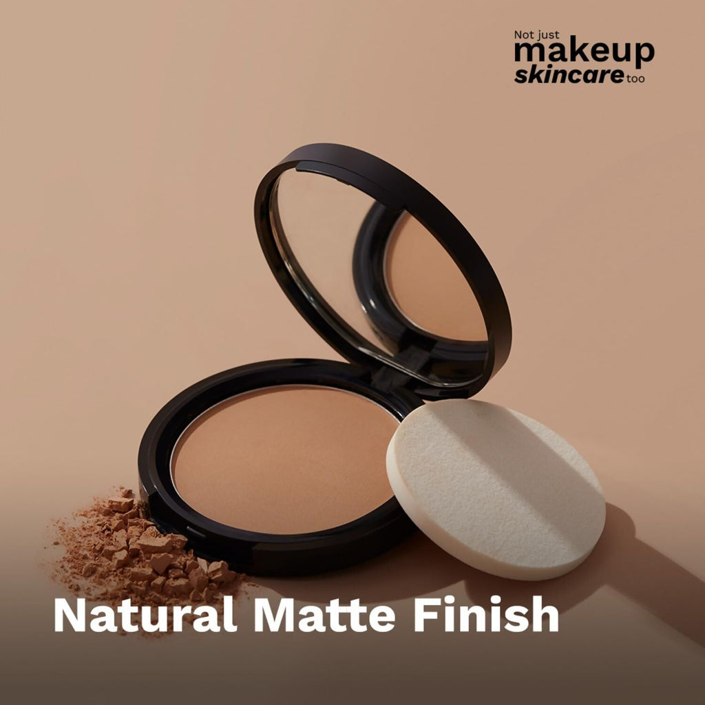 Pilgrim Warm Sand Matte Finish Compact Powder Absorbs Oil, Conceals & Gives Radiant Skin | Grocsy