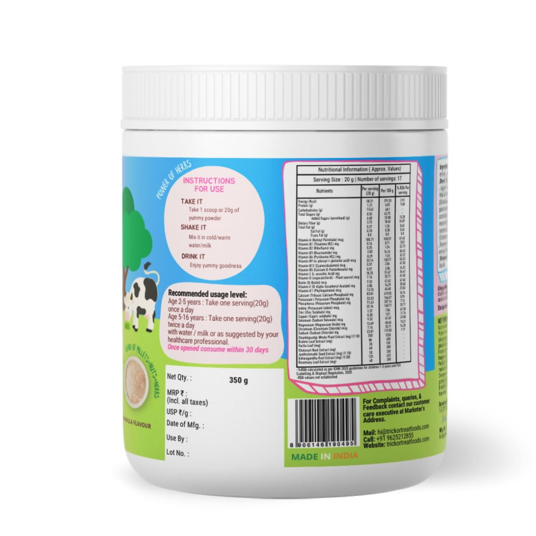 Better Herbs Brainify Vanilla Nutrition Drink Powder (2-16 Years) | Grocsy