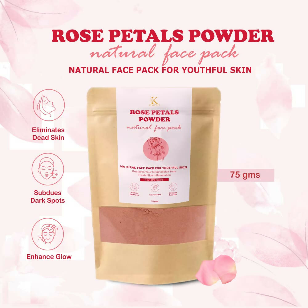 Kimayra Rose Petals Powder For YouthFul Skin & Glowing Skin Care | Grocsy