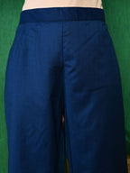 Sangria Self Design Winter Pashmina Straight Kurta With Trouser | Grocsy
