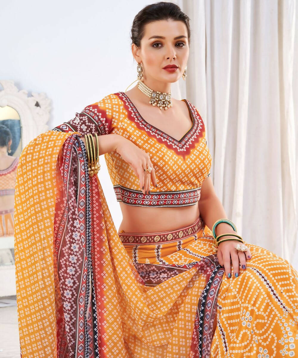 Wedding Designer Yellow Chinon Lehengha Choli - Anbazaar | Grocsy