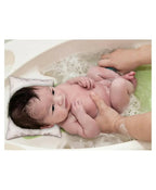 AHC New Born Baby Waterproof Bathing Pillow With Bean Filling For Bathing Chair/Tub/Sheet - Cream | Grocsy