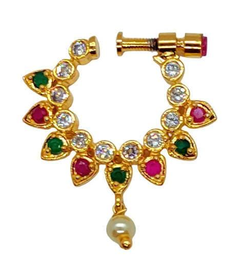 Multicolor AD Latest Nose Ring | Grocsy
